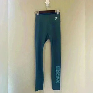 Womens Gymshark Blue Training Graphic Leggings size small